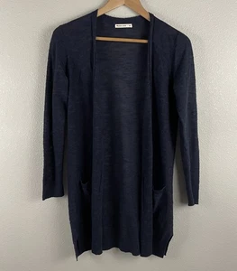 Cárdigan Marine Layer para mujer XS azul tejido de algodón con bolsillo frontal abierto  - Imagen 1 de 5