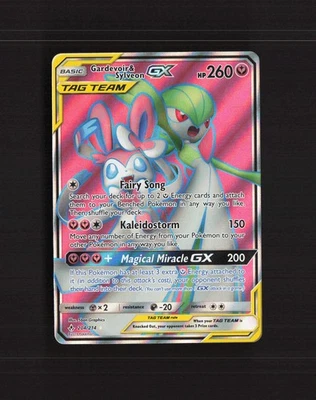 Gardevoir & Sylveon GX 204/214 Unbroken Bonds Ultra Rare Holo Pokemon Card LP+ - Image 1 of 4