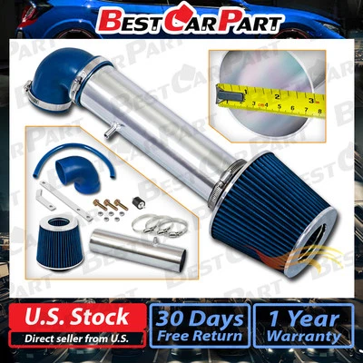 BCP BLUE 97-04 Jeep Cherokee/Grand Cherokee 4.0L L6 entrada de ar ram curta +filtro - Imagem 1 de 4