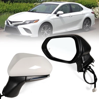 Left Driver Side Mirror Fits 2018-2024 Toyota Camry with Power Glass, Heated, Tu - Image 1 of 4
