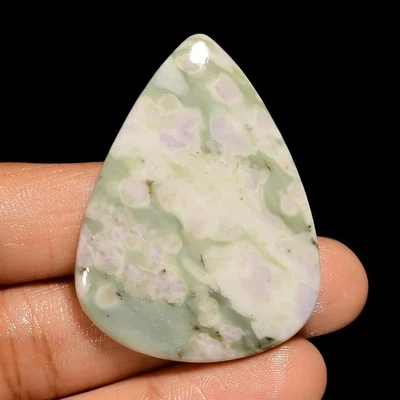 Cabujón único pera piedras preciosas de jade paz india natural de 64,00 quilates 44X33X5 mm Foto 1 de 4