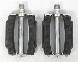 Pedales de bicicleta Union U20 negro/con reflectores naranjas NUEVO - Imagen 1 de 5