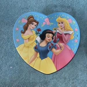3- Disney Princess Zak Designs Disney Kids Melamine Heart Shaped Plate Belle Sno - Picture 1 of 5