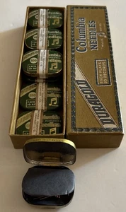 Antike Duragold Columbia Werbung Blechdose Grammophon Nadelkoffer 8 - Bild 1 von 6