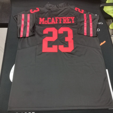 Christian McCaffrey #23 San Francisco 49ers Vapor Black Stitched Jersey. S - 3XL Cover
