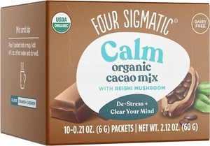Four Sigmatic USDA Organic Mushroom Cacao Mix with Reishi Extract 10 Sackets 60g - Picture 1 of 6