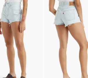Levi's 501 Original Denim Cotton Cut Off Shorts Womens Size 31 - Picture 1 of 14