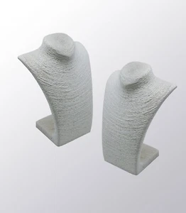 Juego de 2 soportes de exhibición de collar de cuerda blanca encimera moda exhibición de collar - Imagen 1 de 2