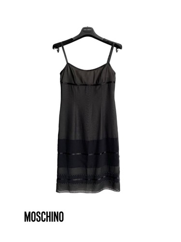 moschino abito vintage raro anni '90 piccolo abito nero