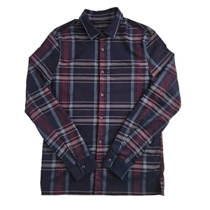 Lululemon (Mens Small-Medium) Plaid Long Sleeve Button Up Dress Shirt Blue Red - Picture 1 of 5