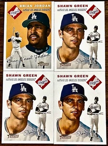 2003 Topps Heritage, Los Angeles Dodgers Brian Jordan # 366 Shawn Green #430 - Picture 1 of 2