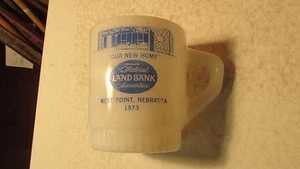 1973 Fire King Mug Federal Land Bank West Point Nebraska - Picture 1 of 1