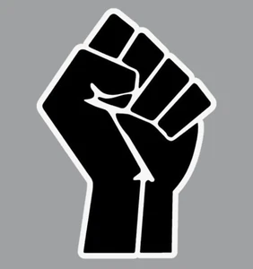Pegatina de vinilo brillante troquelada con puño Black Lives Matter para computadora portátil - Imagen 1 de 2