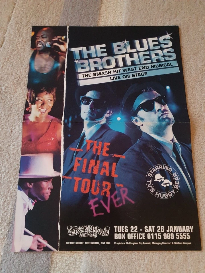 A3 Theatre poster: The Blues Brothers starring Huggy Bear, from the 2000’s - Image 1 of 1