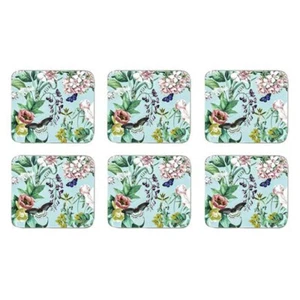 Ashdene Dining Kitchen Romantic Garden Cork Back Coasters Set 6 - Picture 1 of 1