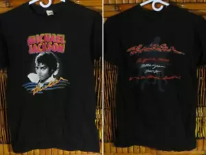 Vintage Michael Jackson - Thriller 1984 Tour T-Shirt 2 Sided - Picture 1 of 1