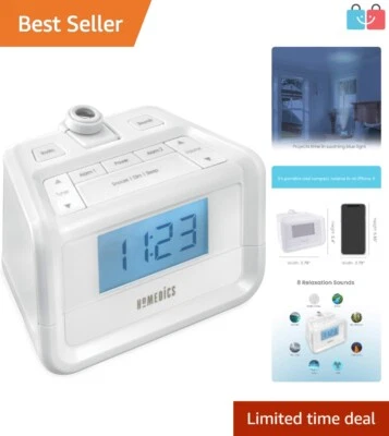 Compact SoundSpa Radio with Dual Alarms and LED Projection for Relaxation - Image 1 of 4