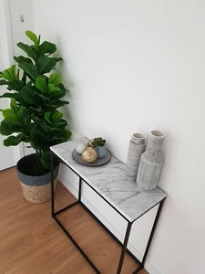Marble Console Table, natural Italian Carrara 20 mm thickness, Australian made - Picture 1 of 4