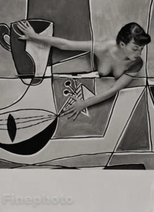 1950s Vintage ZOLTAN GLASS Female Nude PAMELA GREEN Mid Century Photo Litho Art - Bild 1 von 1