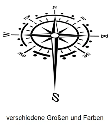 Adesivo bussola camper caravan auto rosa dei venti (276/1) - Immagine 1 di 2