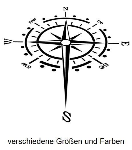 Adesivo bussola camper caravan auto rosa dei venti (276/1) - Immagine 1 di 2