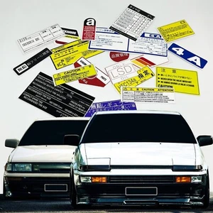 Toyota Ae86 Corolla Gts 83 1987 Restoration Warning Caution Engine Bay Stickers - Picture 1 of 3
