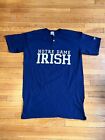 Vintage Notre Dame Irish Shirt Men?S Blue Oversized Single Stitch Henley 90S