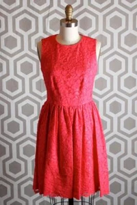 NWT Kate Spade Hi-Lo Lace Dress 2 $498 Geranium - Bild 1 von 1