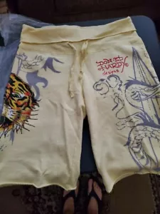 Ed Hardy by Christian Audigier Retro Tiger Gym Shorts Womens size small - Picture 1 of 3