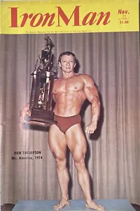Iron Man Magazine November 1974 Mr. America Ron Thompson Very Rare Issue - Picture 1 of 8