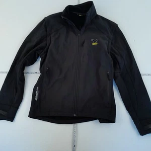 SALEWA Jacket Large Black Mens Coat Softshell Plain Fleece Lined - Picture 1 of 11