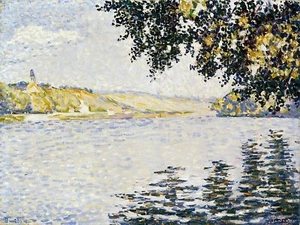 Vista del Sena P. Signac azulejo río mural cocina salpicadero mármol cerámica - Imagen 1 de 50
