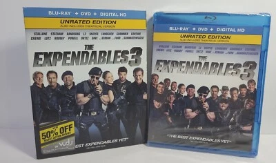 The Expendables 3 (Blu-ray + DVD, 2014, Slipcover) Sylvester Stallone, Jet Li  - Image 1 of 4