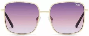 Quay Womens Real One Sunglasses Gold/Purple Pink - Picture 1 of 1