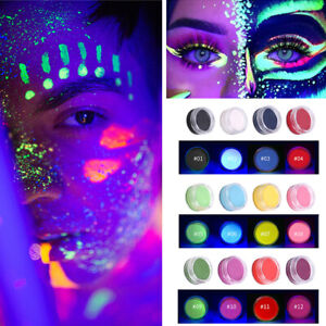 UV Neon Glow Face Paint Makeup Fluorescent Water Activated Eyeliner 12 Colors US