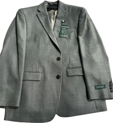 NUEVO CON ETIQUETAS Ralph Lauren Traje Verde Salvia Chaqueta Abrigo Deportivo 40 Regular Foto 1 de 4