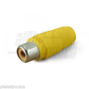 PRESA RCA IN PLASTICA COASSIALE GIALLA CON GUIDACAVO - Imagen 1 de 1