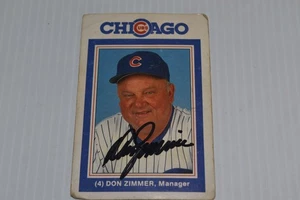 CHICAGO CUBS DAVID BERG #4 DON ZIMMER Manager OVERSIZED CARD - SIGNED (UKQ16) - Picture 1 of 3