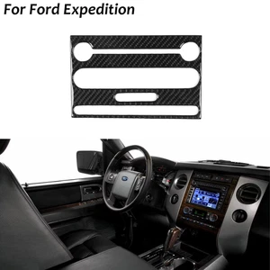 Consola de fibra de carbono real CD radio panel cubierta embellecedor para Ford Expedition 2007-14 - Imagen 1 de 9