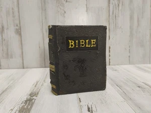 Rustic Primitive Resin Bible Decorative Sculpture 4 " X 3 1/4" X 1 1/2" - Picture 1 of 8