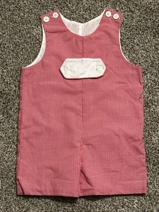 NWOT Red Jon Jon/Shortall/Romper w/ Monogram Ready Tab 18 Months - Picture 1 of 5
