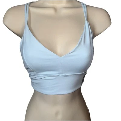 Sujetador deportivo/spa Forever 21 azul claro talla mediana  Foto 1 de 4