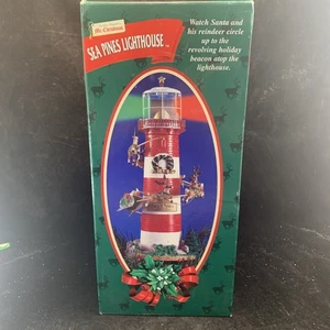 Vintage Mr Christmas Sea Pines Lighthouse Hilton Head Animated Santa Tree Topper - Picture 1 of 24