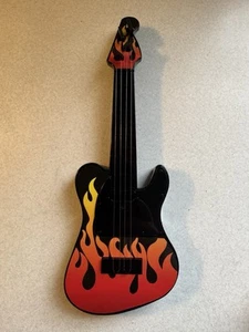 Greenbrier International Plastic Black/Flame Colored Toy Guitar - Picture 1 of 12