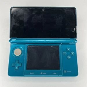 Nintendo 3DS Handheld System Aqua Blue CTR-001 - Bad Screens - For Parts/Repair - Picture 1 of 7
