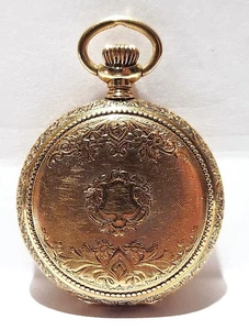 C1900 Am Waltham Seaside Hunter Case 14K Gold Taschenuhr Modell 1891 Größe 0s - Bild 1 von 22