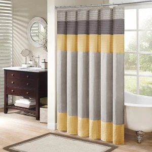 Madison Park Amherst 72" x 72" Yellow Shower Curtain - Picture 1 of 1