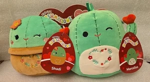 Squishmallows Shadi & Marcellus 5" Valentine’s Day Cactus Duo 2023 NWT Retired - Picture 1 of 1