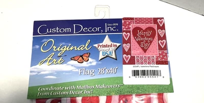 Decoración Personalizada Día de San Valentín Retazos Corazones Casa Patio Bandera Amor 28" x 40" Foto 1 de 3