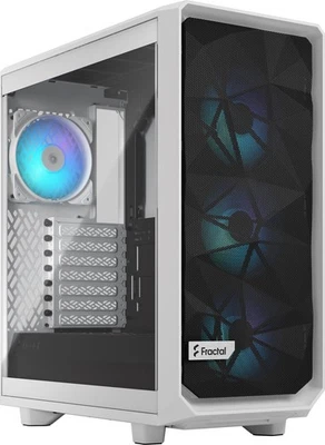 Fractal Design Meshify 2 Compact RGB White TG Clear Tint, Glas (FD-C-MES2C-08) - Bild 1 von 4